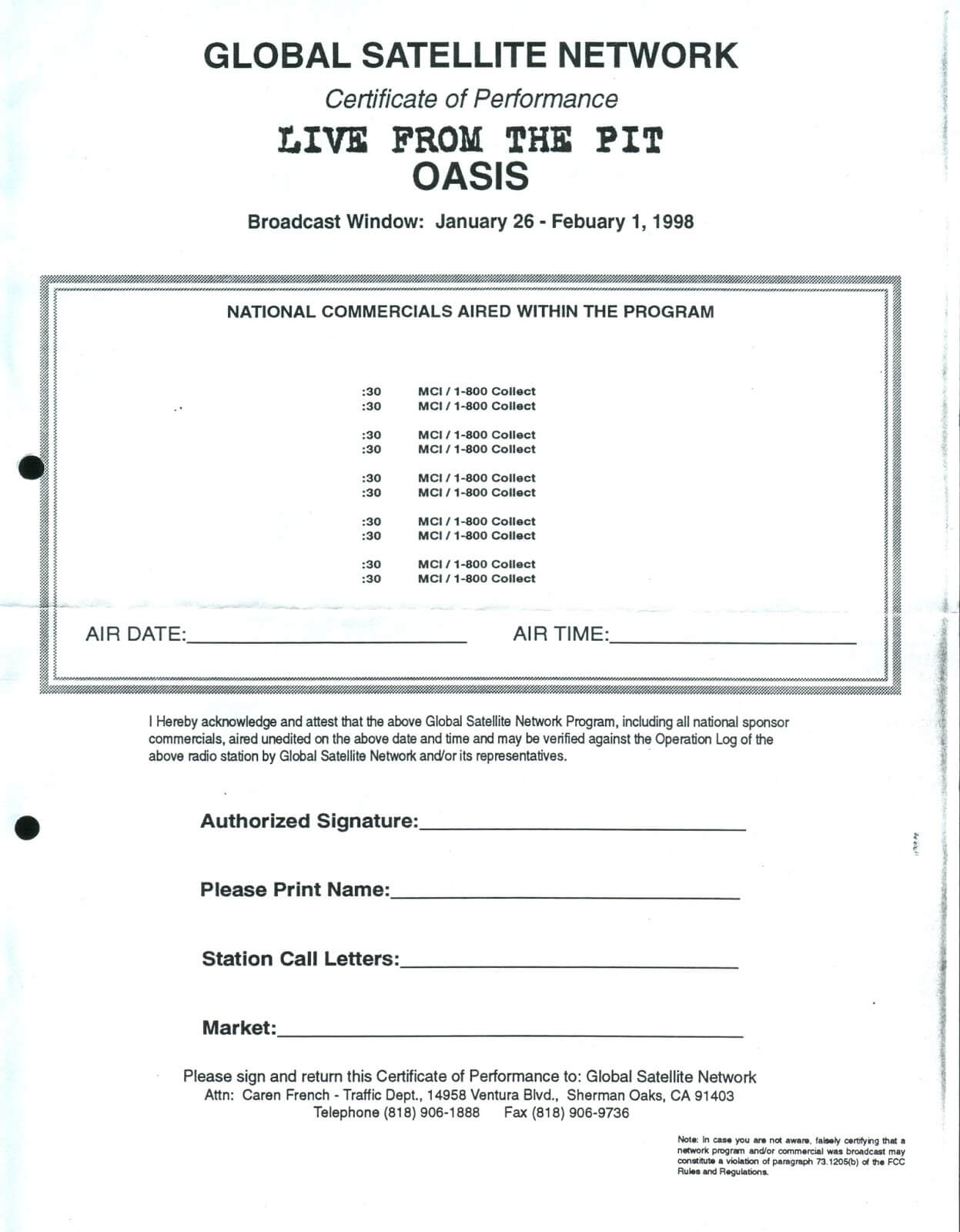 Oasis at Rosemont Horizon; Chicago, IL - January 17, 1998