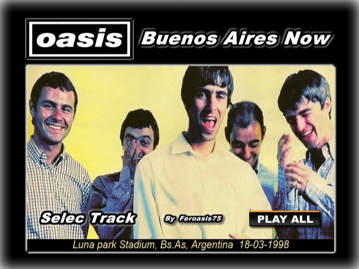 Oasis at Luna Park; Buenos Aires, Argentina - March 18, 1998