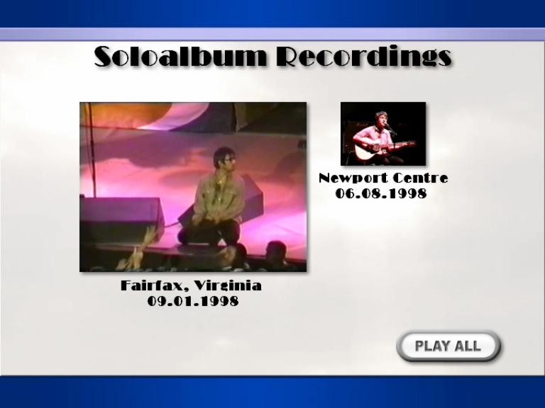 Oasis at Newport Center; Wales - August 6, 1998