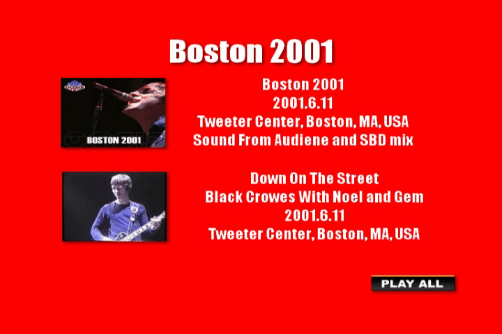 Oasis at Tweeter Center, Boston, MA, USA - June 11, 2001