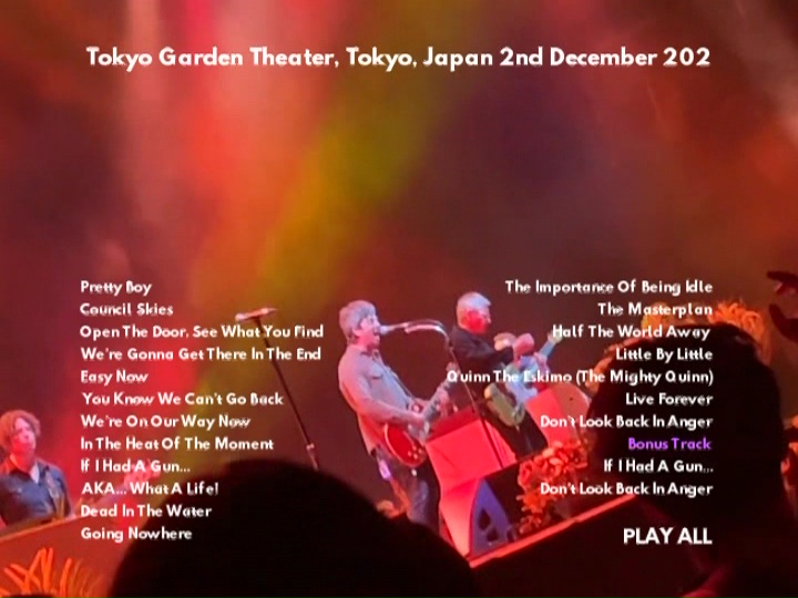 Noel Gallagher at Tokyo Garden Theater; Tokyo, Japan - December 2, 2023