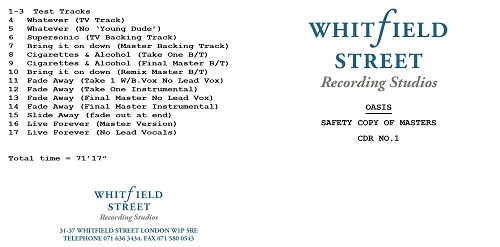 Definitely Maybe - Safety Copy of Masters